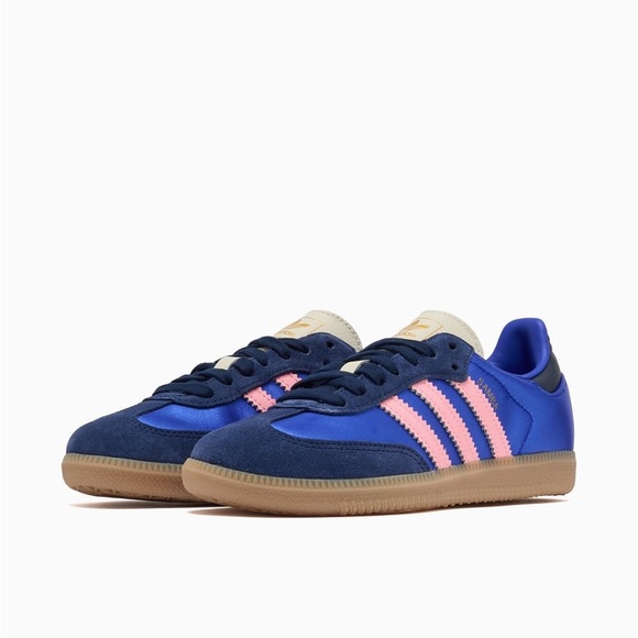 Adidas Womens Size 10 Samba OG Satin Lucid Blue/Pink NWT ✨RARE✨ - Picture 5 of 16